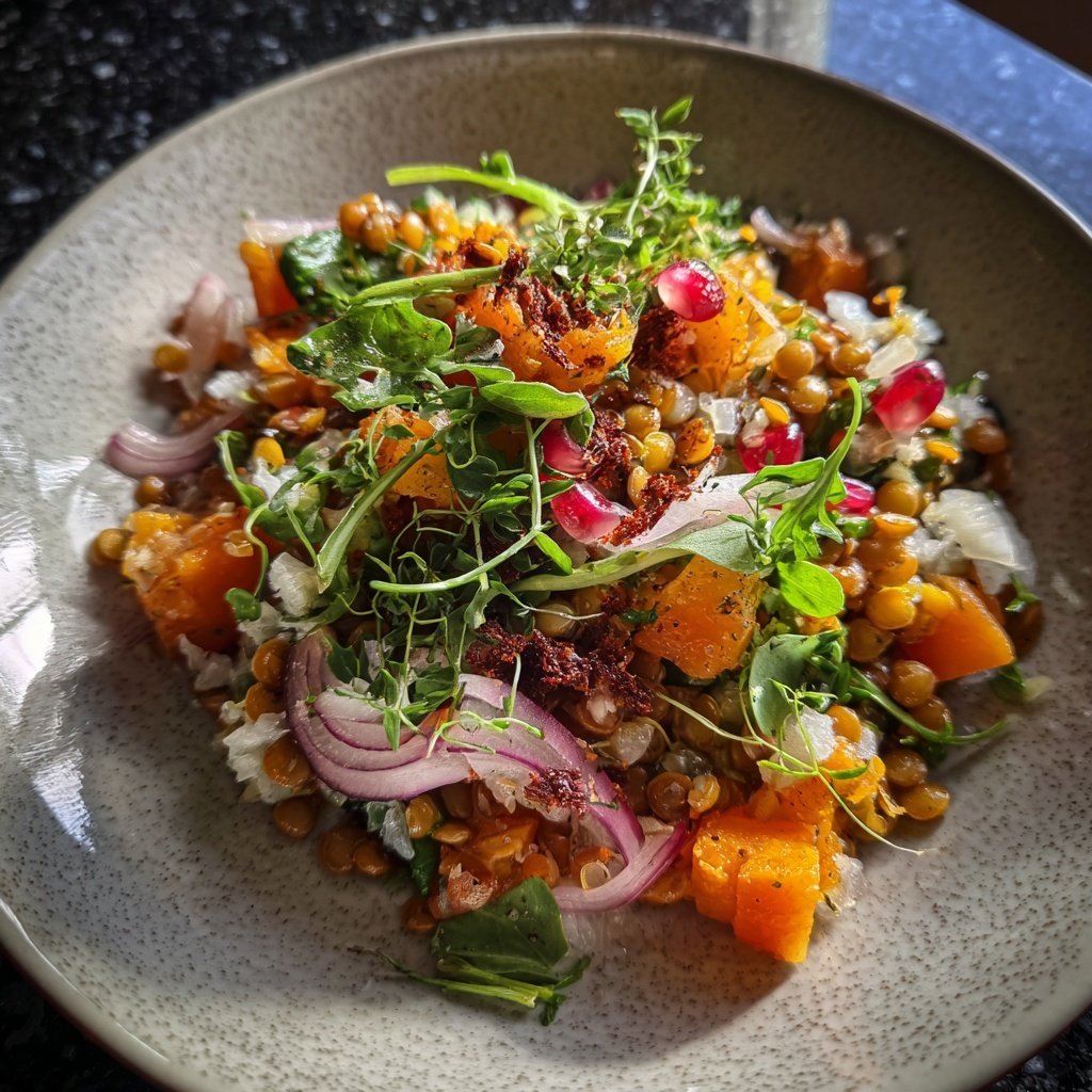 Kalorienarmes Abendessen Mit Linsensalat