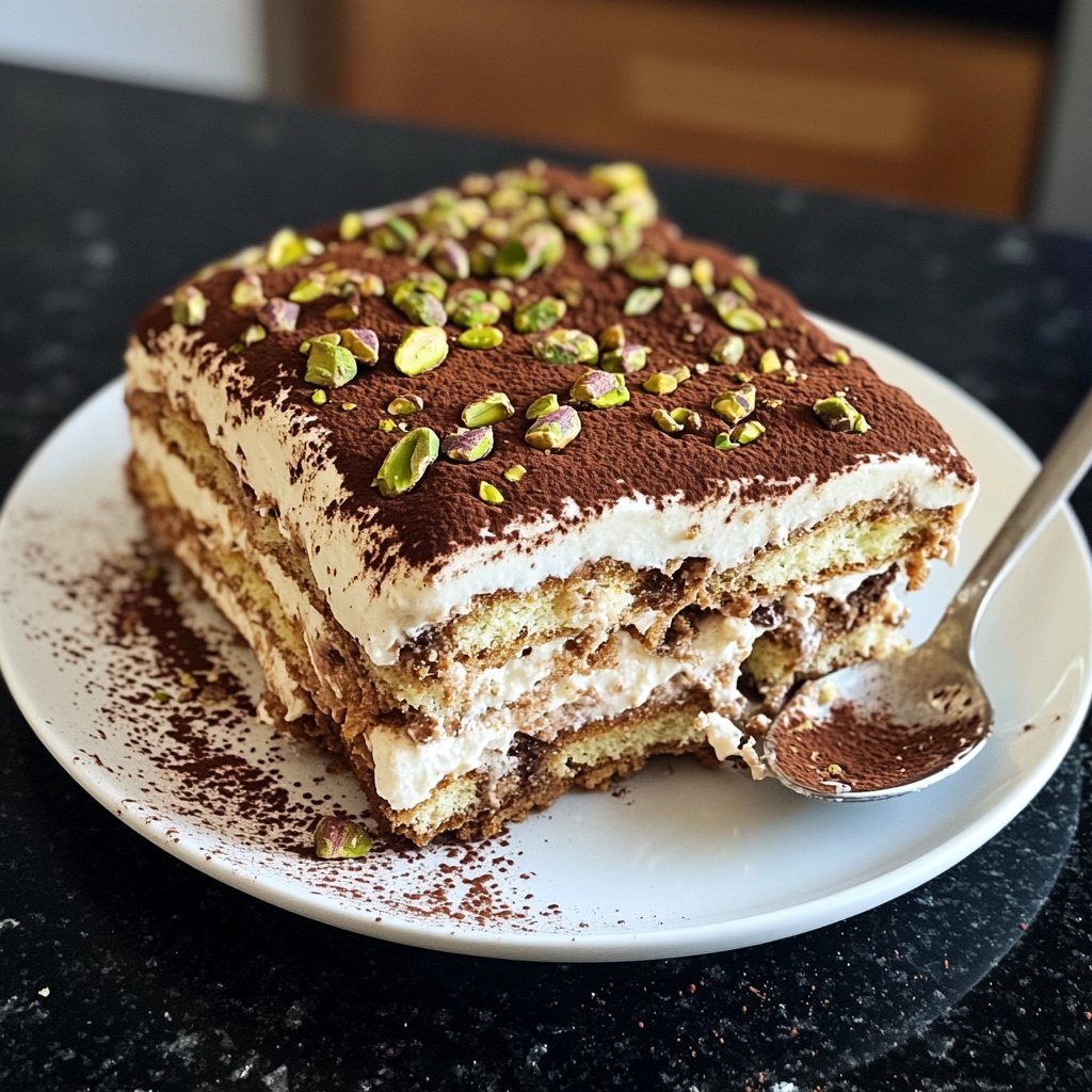Pistazien-Tiramisu ohne Alkohol