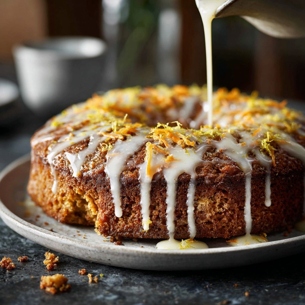 Karottenkuchen Mit Zitronenguss