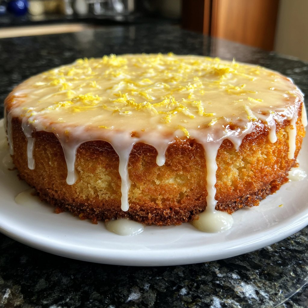 Käsekuchen mit Zitronenguss