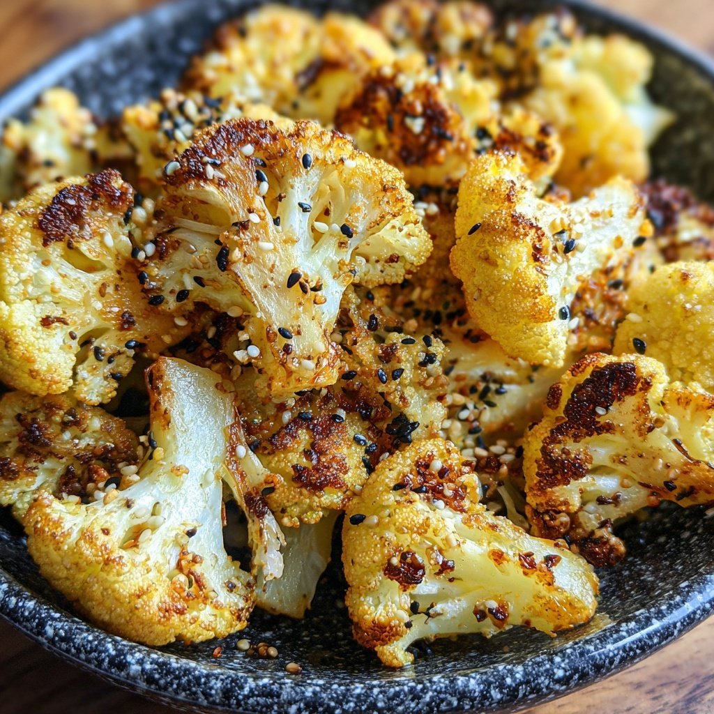 Blumenkohl mit Sesam aus dem Ofen