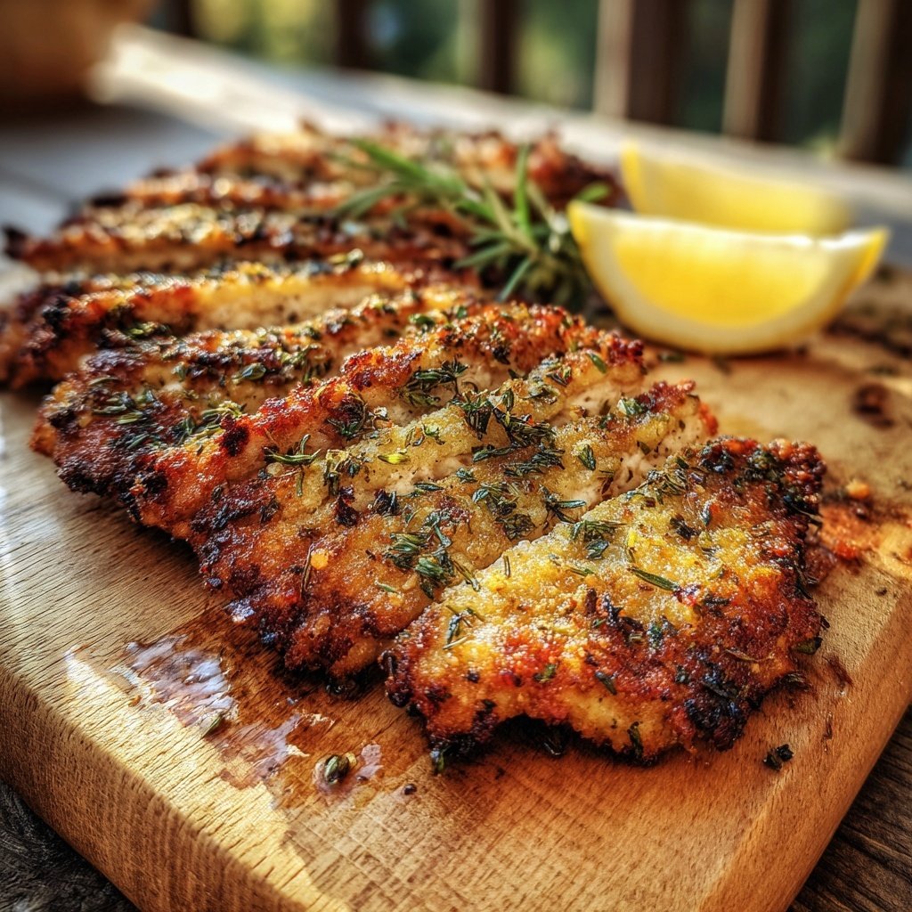 Gegrilltes Putenschnitzel Mit Kräuterkruste