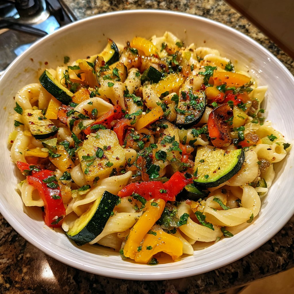 Kalorienarme Nudelpfanne