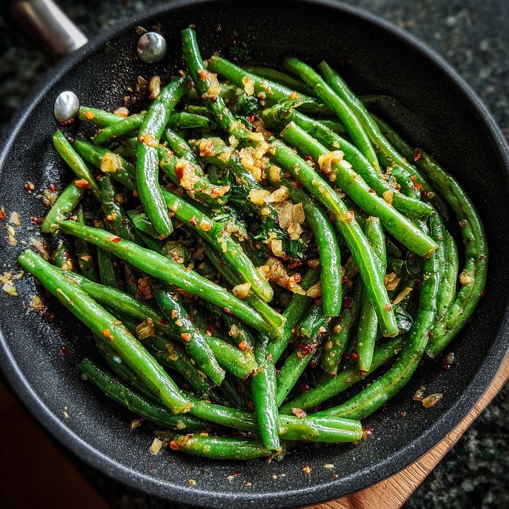 Schnibbelbohnen Pfanne – Low Carb