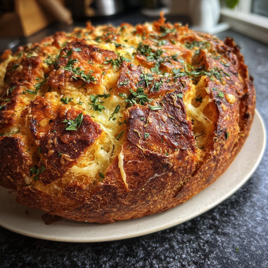 Zupfbrot Mit Käse Und Kräutern